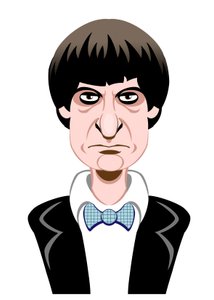 Patrick Troughton como Doctor Who (caricatura)